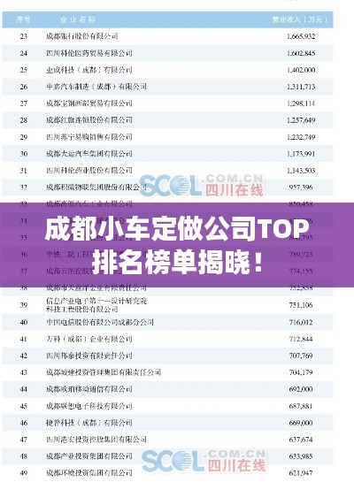 成都小车定做公司TOP排名榜单揭晓！